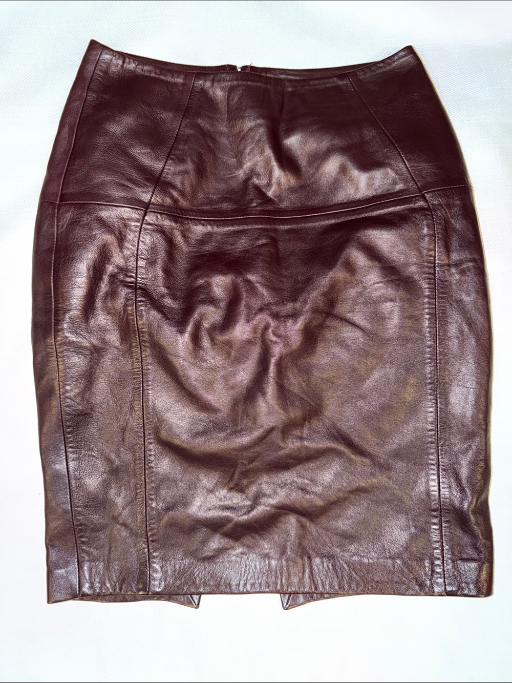H&M Dark Brown Leather Pencil Skirt